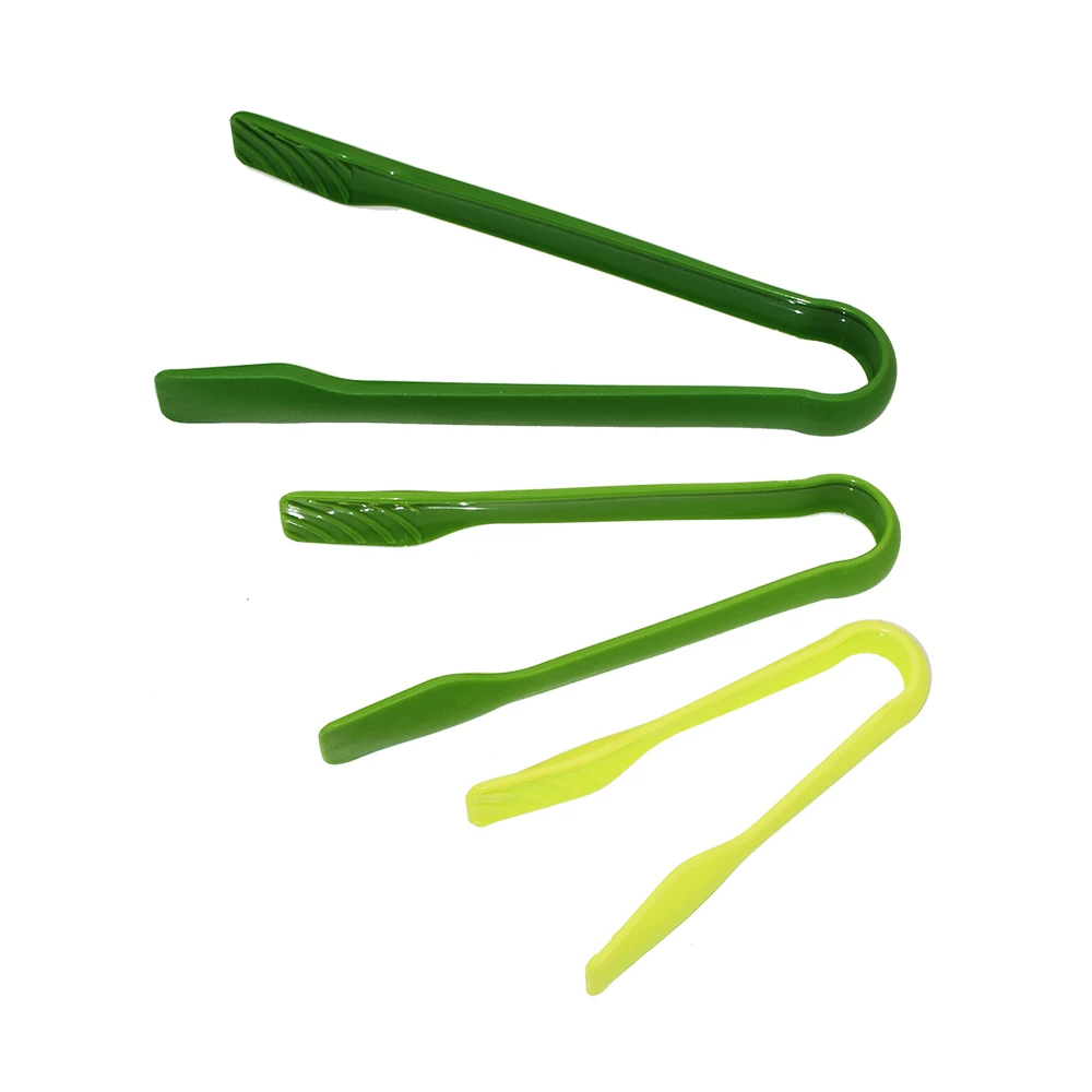 
3-Piece Kitchen Gadgets Accessories Heat-Resistant PP Plastic Food Tongs 