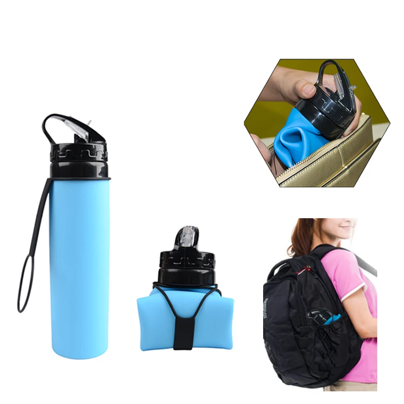 Bpa Free Sports Water bottle Foldable Collapsible Water Bottle