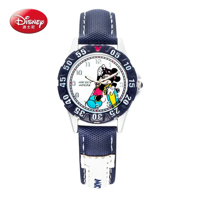 Official Disney license Mickey Mouse Dial Personalized Custom Design Kids Wrist Watch with Twist Alloy Case