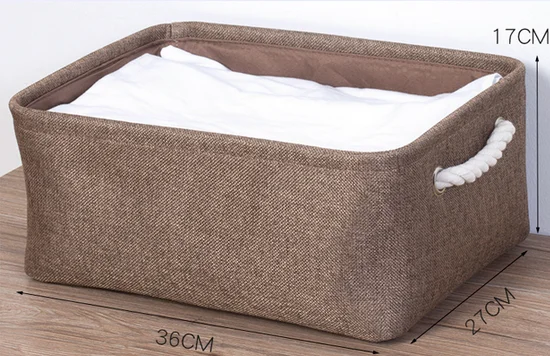 Foldable Jute PE Board Hard Storage Case for Clothes