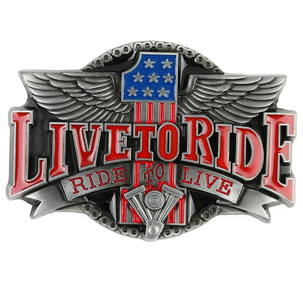 40 мм Внутренний размер серебристый металл с эмалированными пряжками для ремня из сплава с головой орла мотоцикла