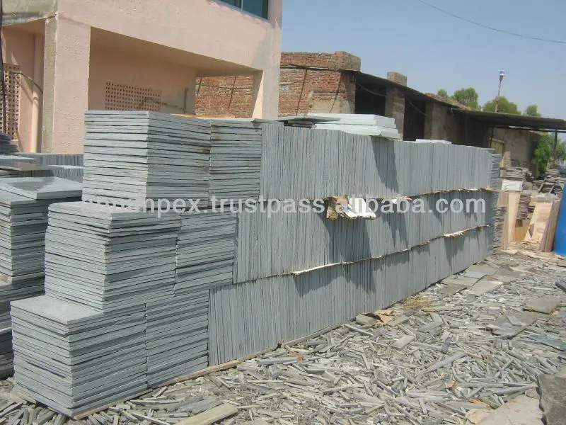 Серебристо-серый сланцевый камень