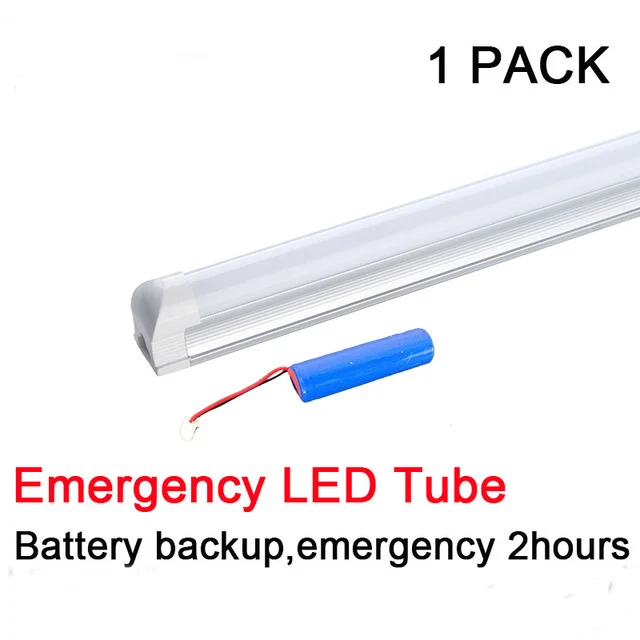T8 Integrated Battery Backup LED Tube Rechargeable Battery Powered Emergency LED Tube Light