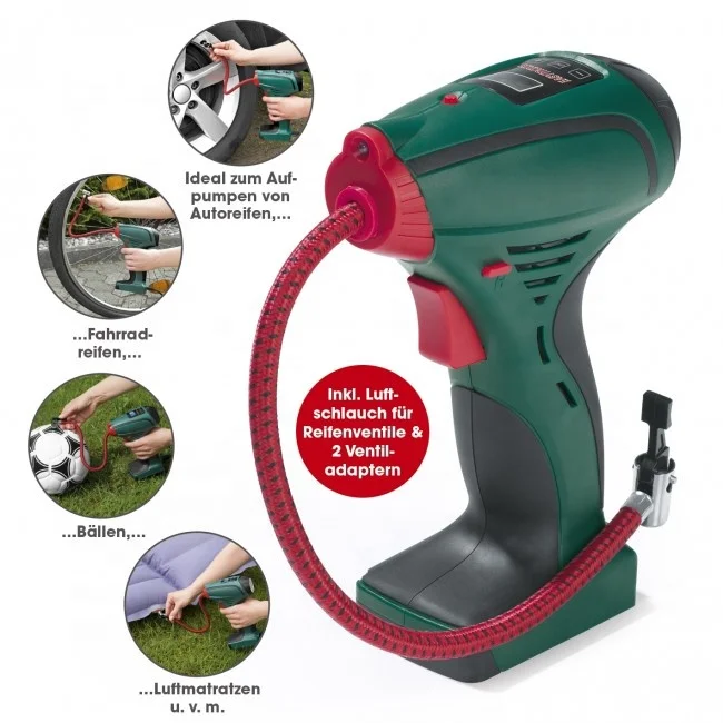 Electric Portable DC 18V or 12V Air Pump Pumps Cordless Rechargeable Inflator Compressor for car tires