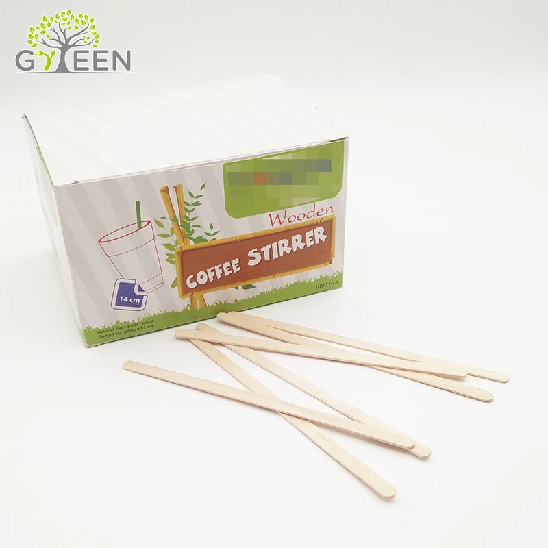 Disposable Compostable Biodegradable Wrapped Coffee Stirrer