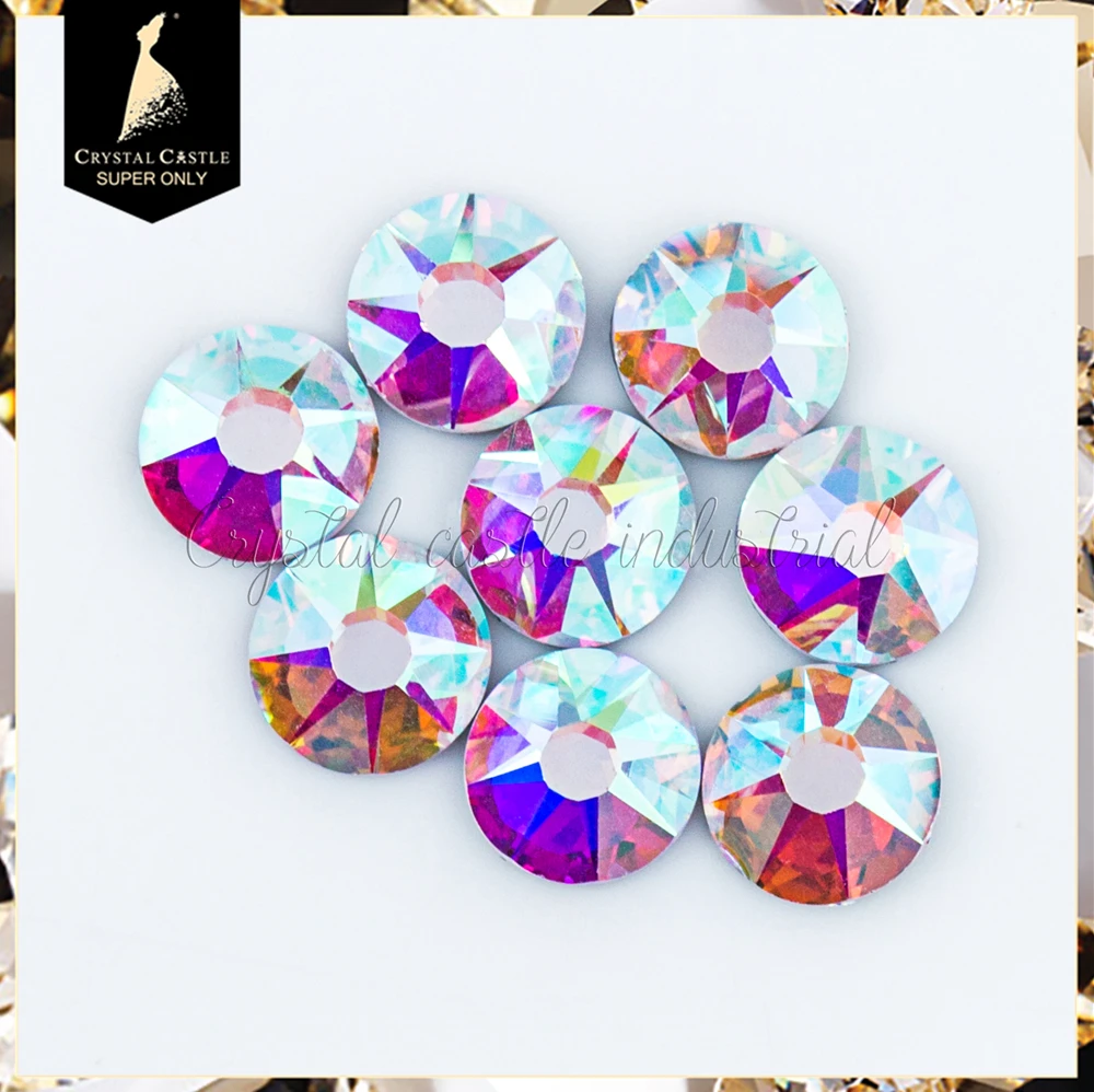 
16 facets strong glue new cuts HF 2078 flatback glass hotfix crystal rhinestones for hotfix motif 