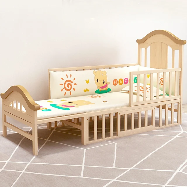 Стильная и универсальная конструкция прочная деревянная детская кровать/кроватка для сна