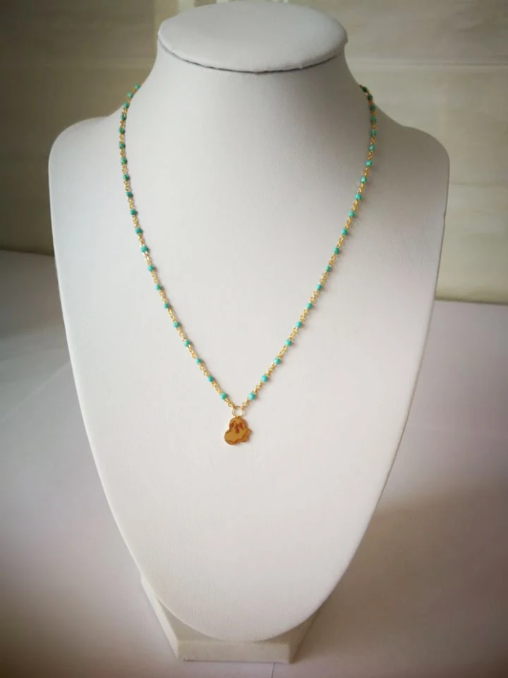 
2020 Butterfly Wholesale Women Epoxy Gold Stainless Steel Colorful Enamel Pendant Necklace 