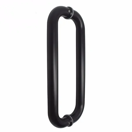 Stainless Steel Matte Black O Shape Glass Push Pull Door Handle