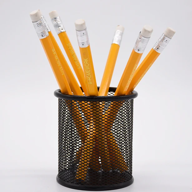 
High Quality Yellow Color 2B Wood Pencil With Eraser For Students 