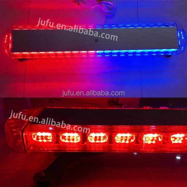 
46 inches red blue amber vehicle roof police flashing light emergency warning strobe light bar 