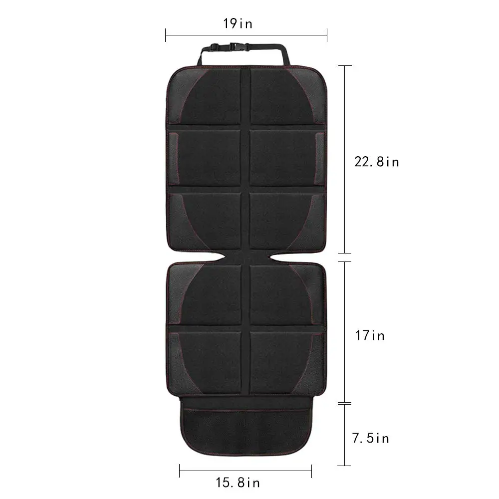 
Ticota New Type Full Set Waterproof Front Seat Protection Universal Car Seat Topper Cover Protector Black Padding 