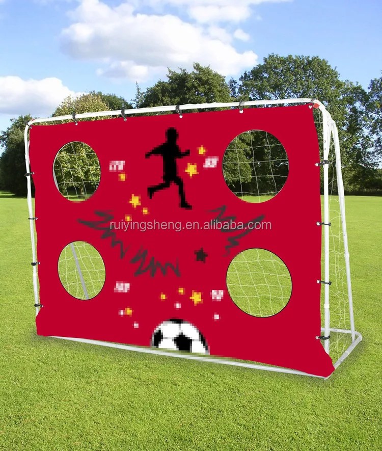 3 in 1 Portable Foldable Metal soccer Goal with training target goal