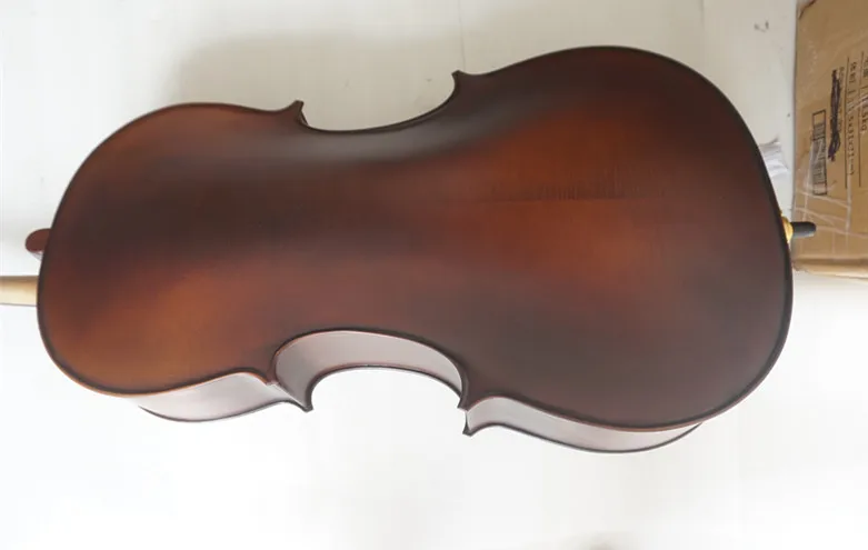 
Professional handmade high grade matte dark red brown cello 1/4 For Sale 