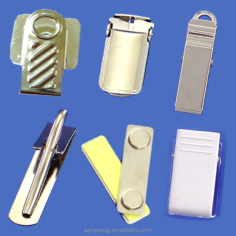 
Factory ID clip strap button badge holder clip plastic badge clip 