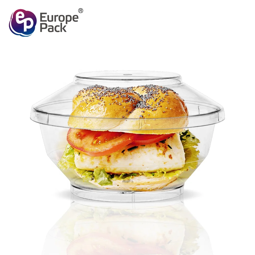 Factory manufacturers disposable clear 4oz plastic salad fruit dessert bowls with lid