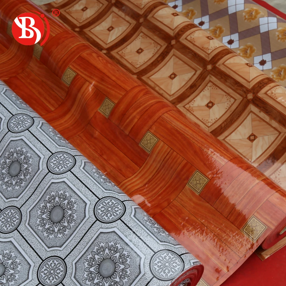 plastic carpet floor price per meter factory wholesale and high quality printed PVC floor covering carpet