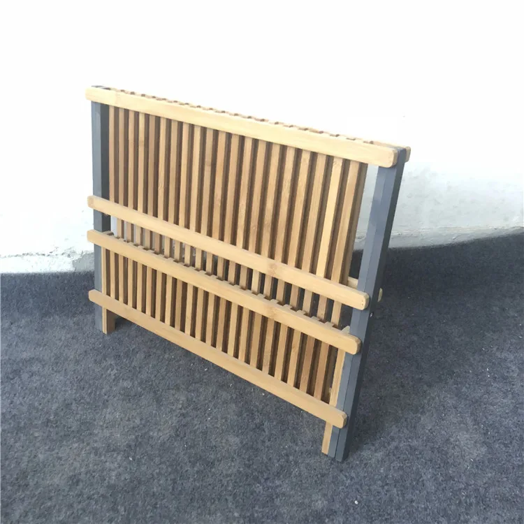 Kitchen Bamboo Folding Cutlery Drainer/Dish Drying Rack