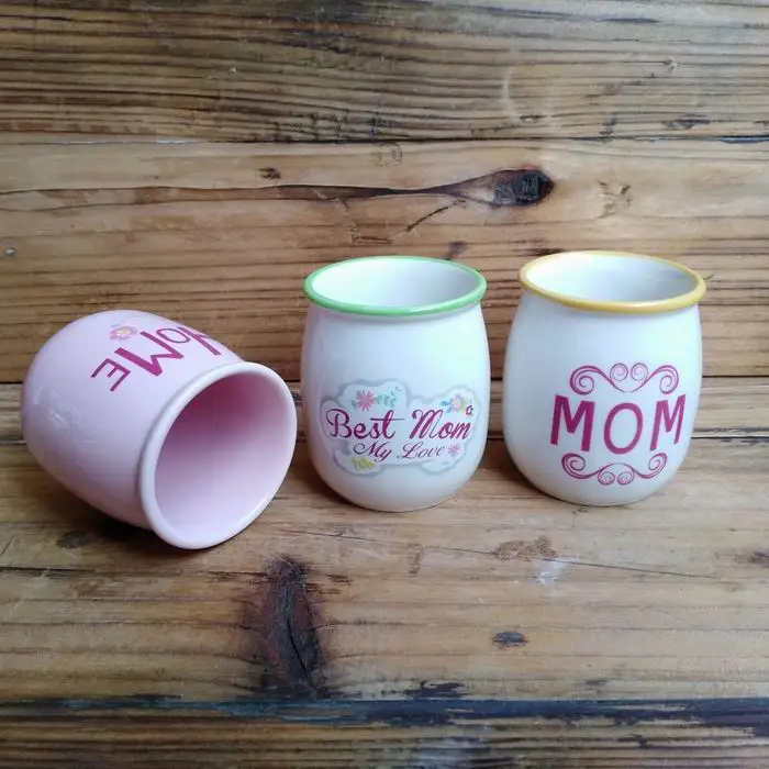 Factory Direct Sale Microwave Safety Ceramic  Pudding  cup stoneware Milk Cup