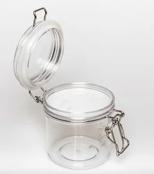 cosmetic plastic clip top airtight 40ml 60ml 80ml 120ml 150ml 180ml 200ml 350ml 450ml 550ml 600ml 800ml  1000ml pet kilner jar