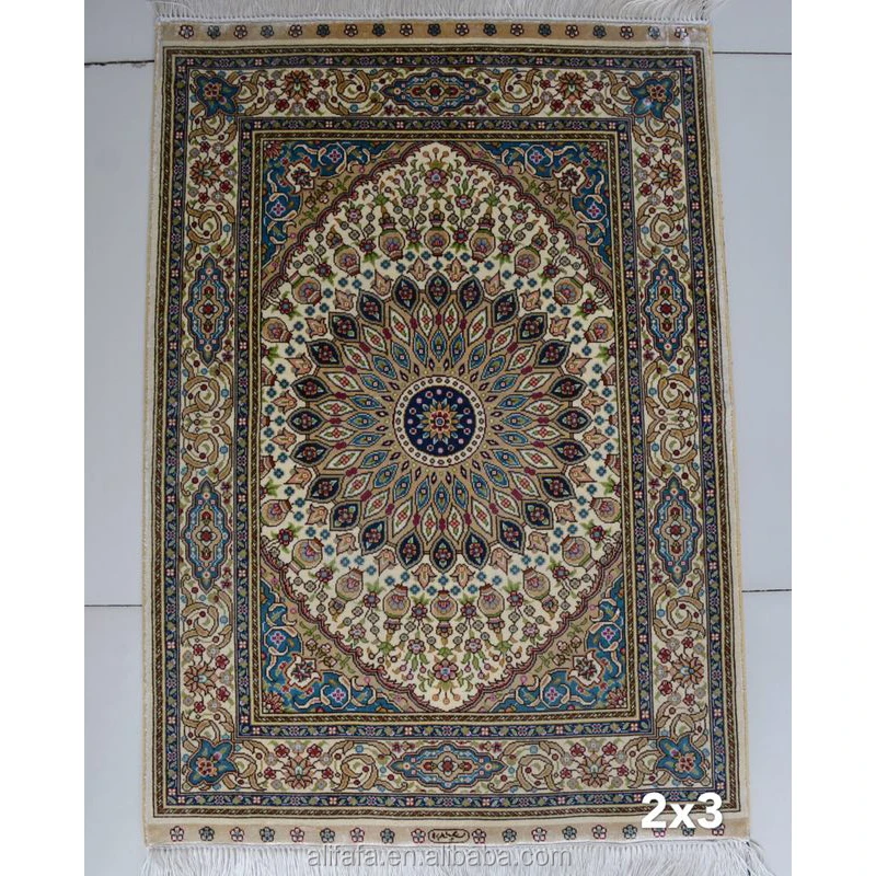 Chinese silk hand knotted persian floor rug on sale