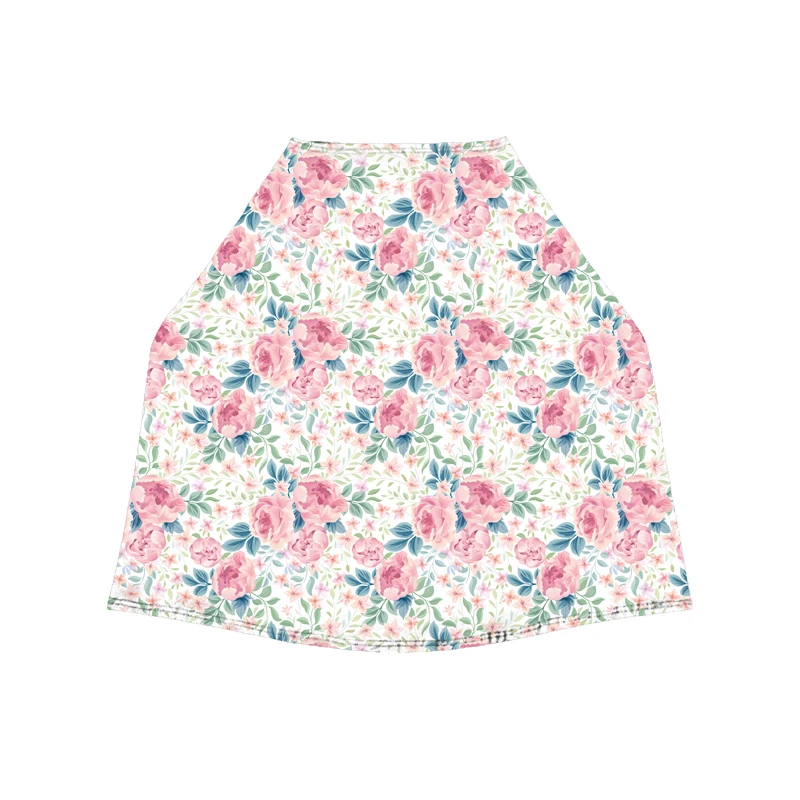 Yihong Colorful Red Small Flower With Green Leaf Floral Pink Color Soft And Comfortable Baby Seat For Car