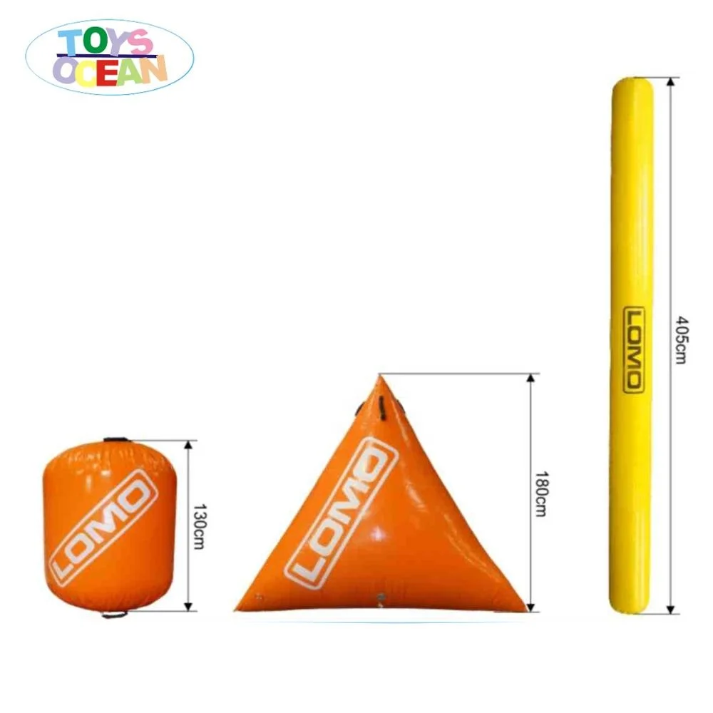 Yellow Triangle Inflatable Floating Buoy Water Barrier