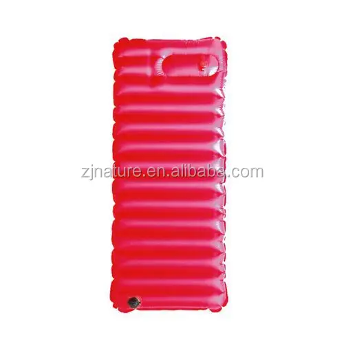 High Quality Foldable Ripstop Nylon TPU Coating Inflatable Air Sleeping Pad With Pillow For Beach