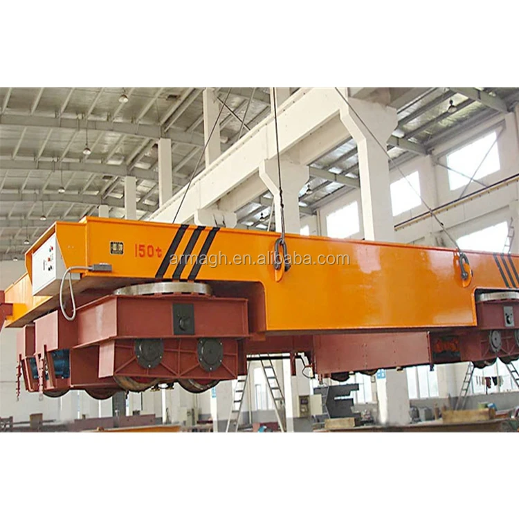 electric rail cart platform cable drum power rail coil transfer cart