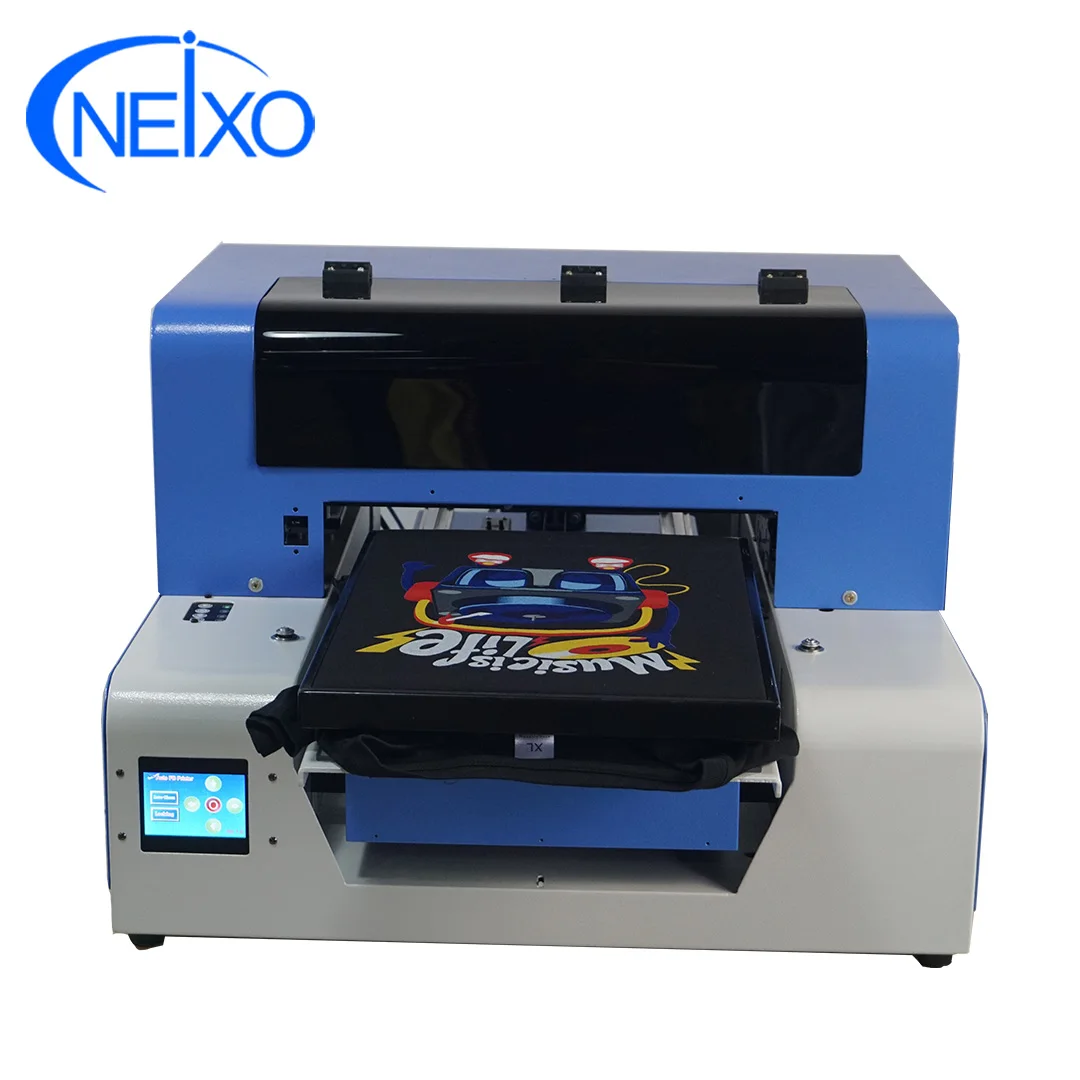 
T-shirt cotton direct to garment white ink A3 L1800 DTG flatbed printer 