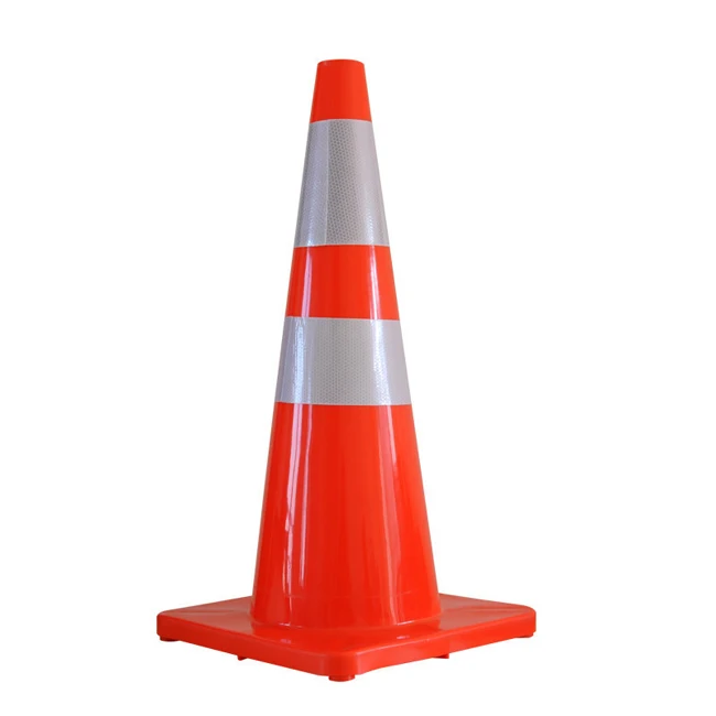
28 inch white reflector sanmen soft pvc traffic cone 