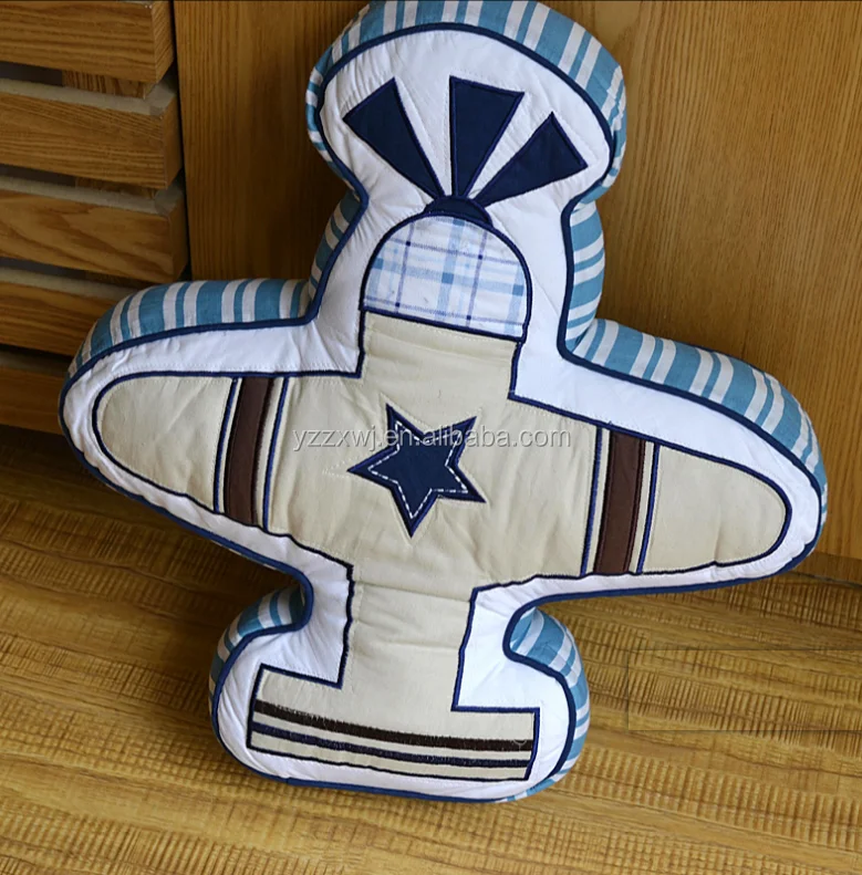 free sample car shape airplane shape pillow for children car pillow for kid 100% cotton cushion for kids