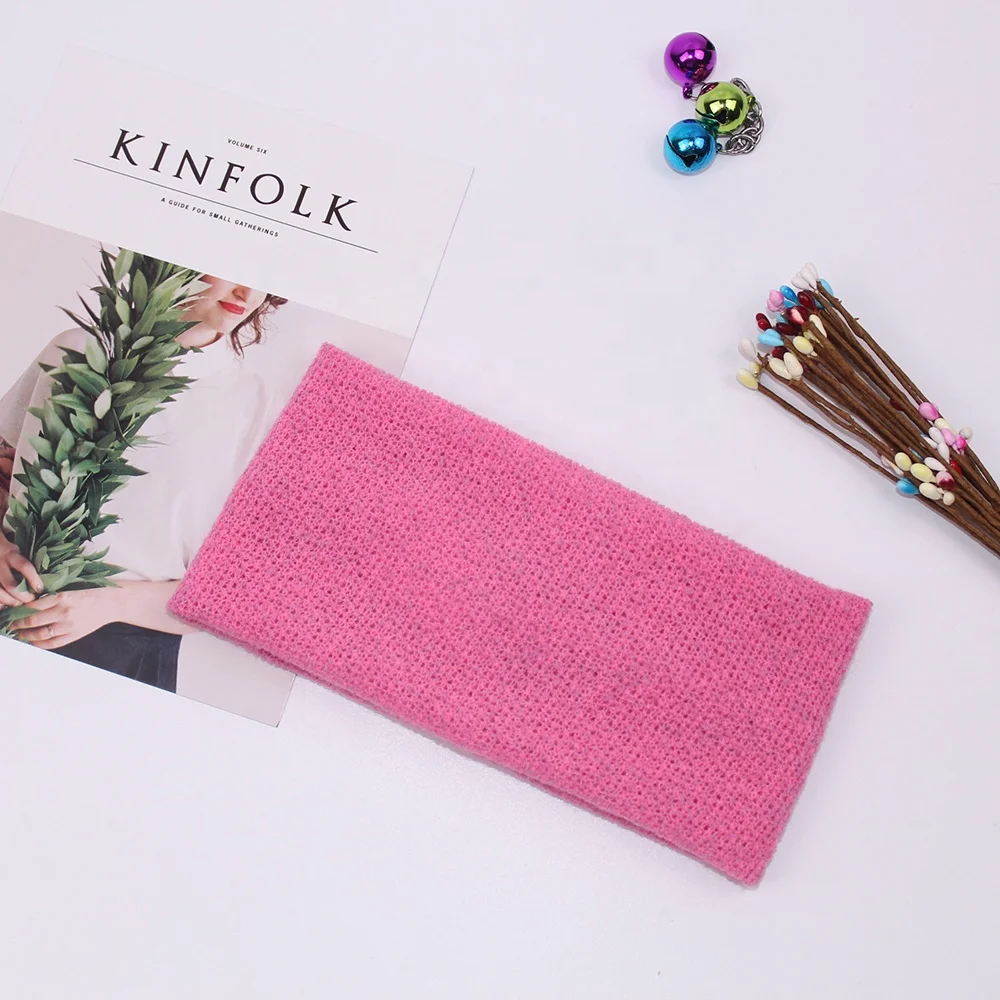 New Europe And America Wool Knit Wide Warm Breathable Sports Headband Women Crochet Knitting Wash Face Apply Mask Hair Band
