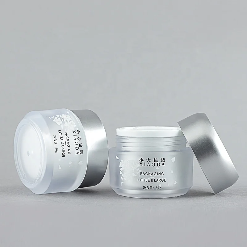 
Stock Luxury PET Plastic Face Lotion 50g Container Cosmetic Cream Jar 