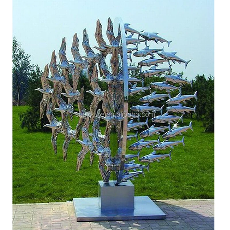 
Custom outdoor garden campus metal stainless steel crafts 