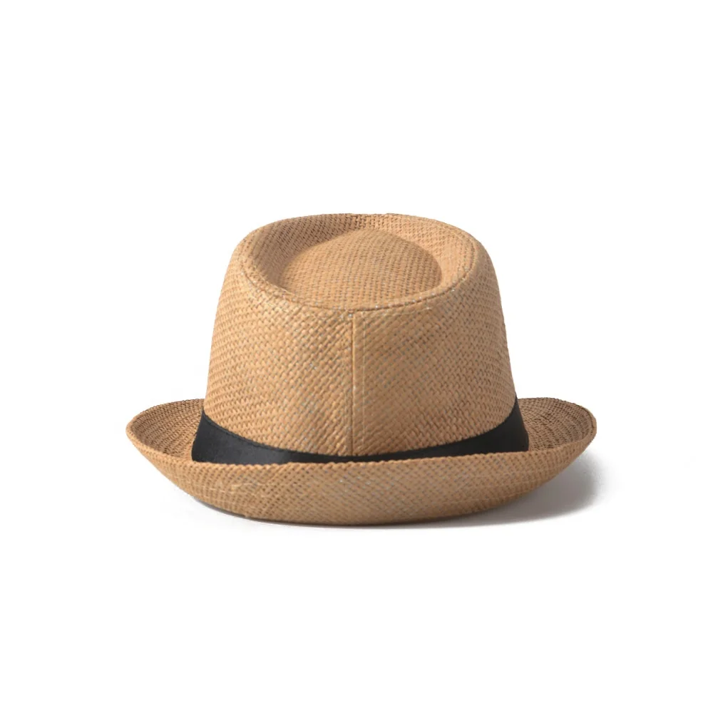 2019 Simple factory price paper made fedora hats men with black band