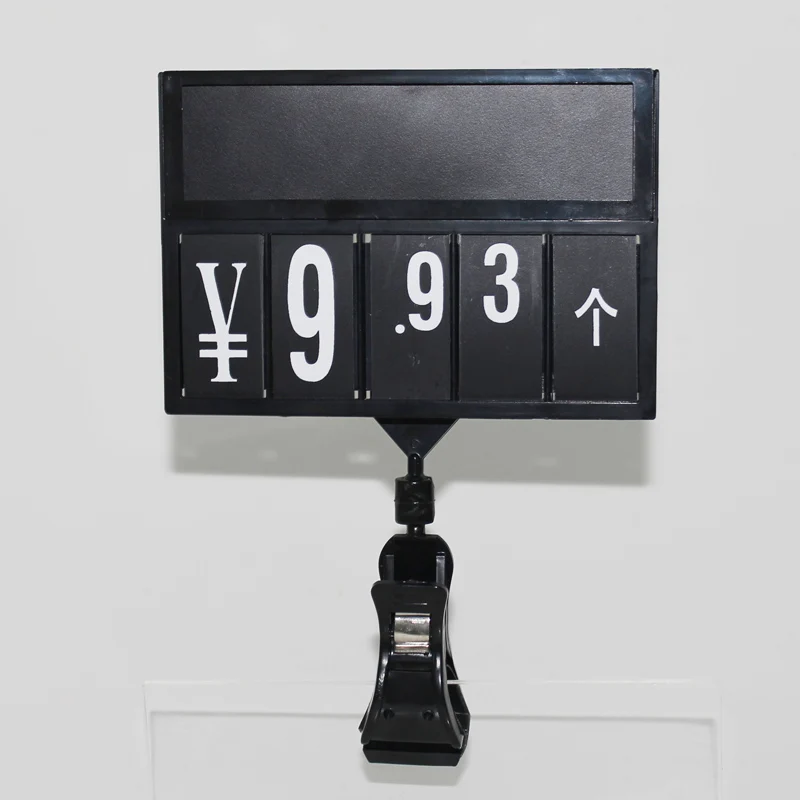 POP plastic price sign ticket price sign board display with clips for supermarket