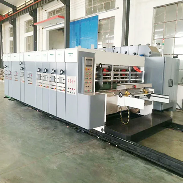 carton box making machine Automatic corrugated cardboard carton box flexo die cutter / printing machine / carton slotter