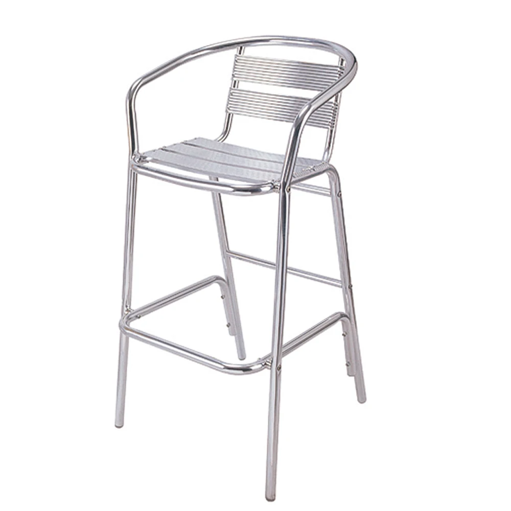 
Outdoor Aluminium White Bar Stool High Chair Sale 