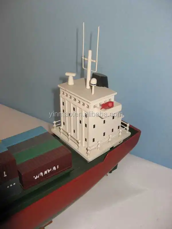 Minature Wooden Container Ship model, 60cm wooden container boat model
