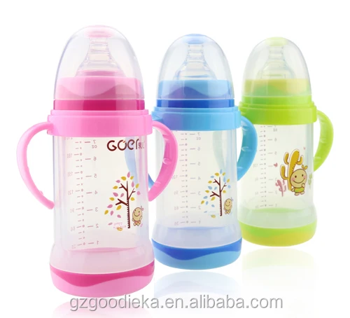 Хорошая ieka 7oz широкая шея Взрывозащищенная боросиликатная стеклянная бутылочка для кормления ребенка