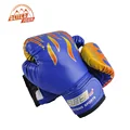 SUTEN Children Flame Mesh Palm Boxing Gloves Professional Sanda Boxing Training Glove Breathable PU Leather MMA