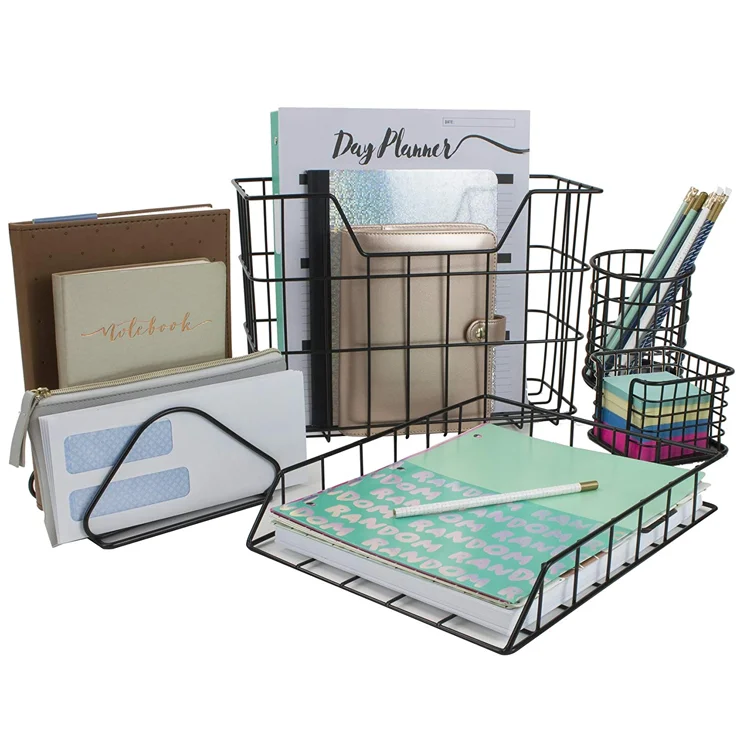 table organizer letter tray organizer desk organizer set for home, office,pen holder