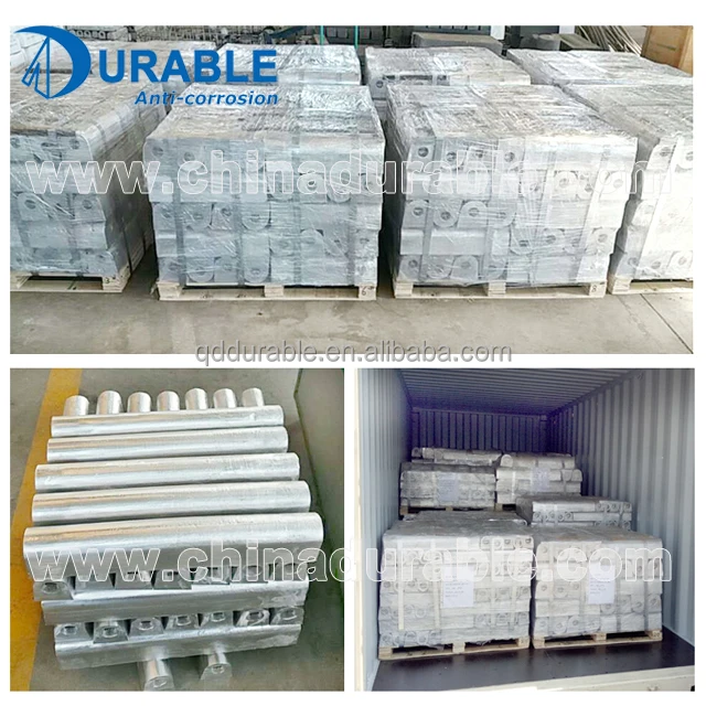 Cathodic protection anode aluminum anodes sacrificial for ships hull welding type and bolt type