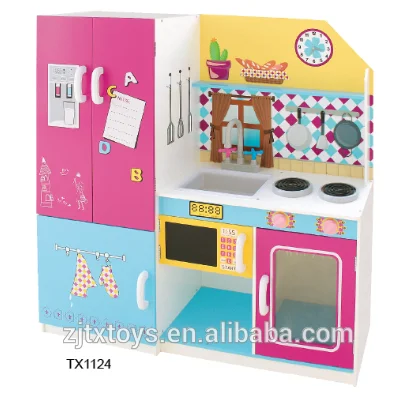 2021 Hot Sale High Quality Educational Kids Wooden Kitchen Play Toy Sets