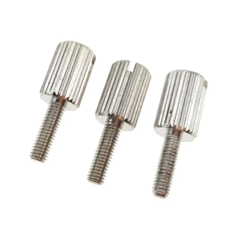 
M3 Brass Knurling Screws for Computer Machine Threads Fastener Nickel Finish Slot Drive 