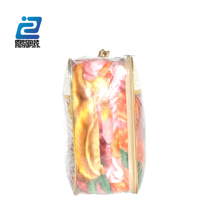 plastic quilt bags pillow bags with zipper pvc material sew with non woven fabric for rug bed sheet pillow packing