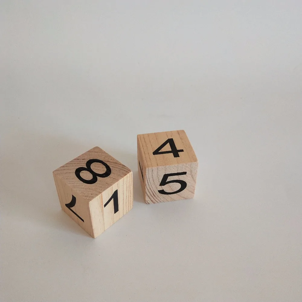wholesale wood craft office desk calendar office organizer wood dice