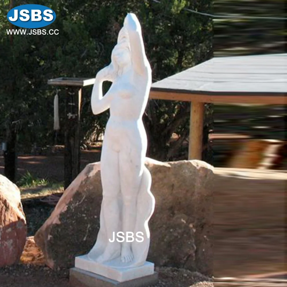 China Manufacture Carved White Marble Naked Sex Girl Statue