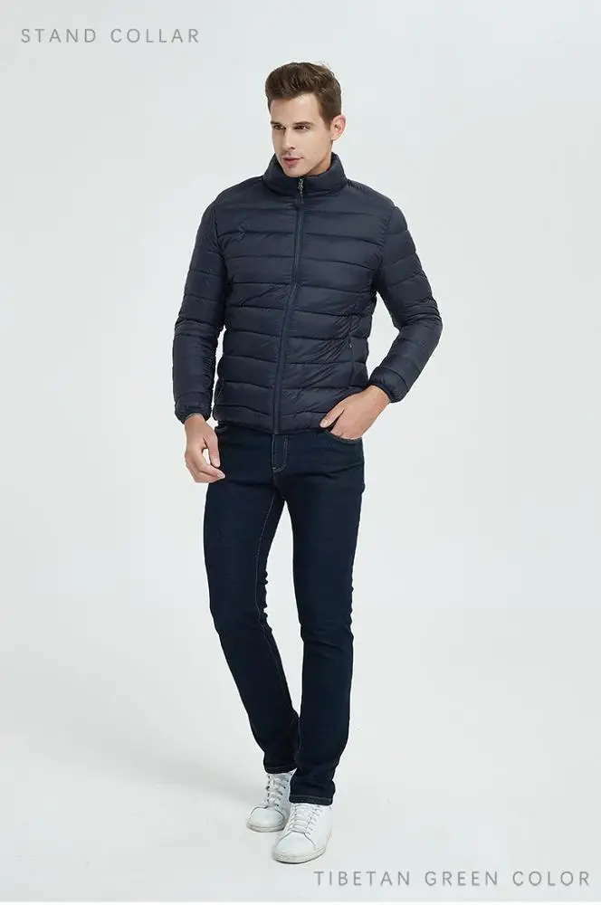 OEM Mens Winter Jackets and Coats New Fashion Solid Short Warm Windproof Waterproof Jacket Ultra Light Down Jacket Men